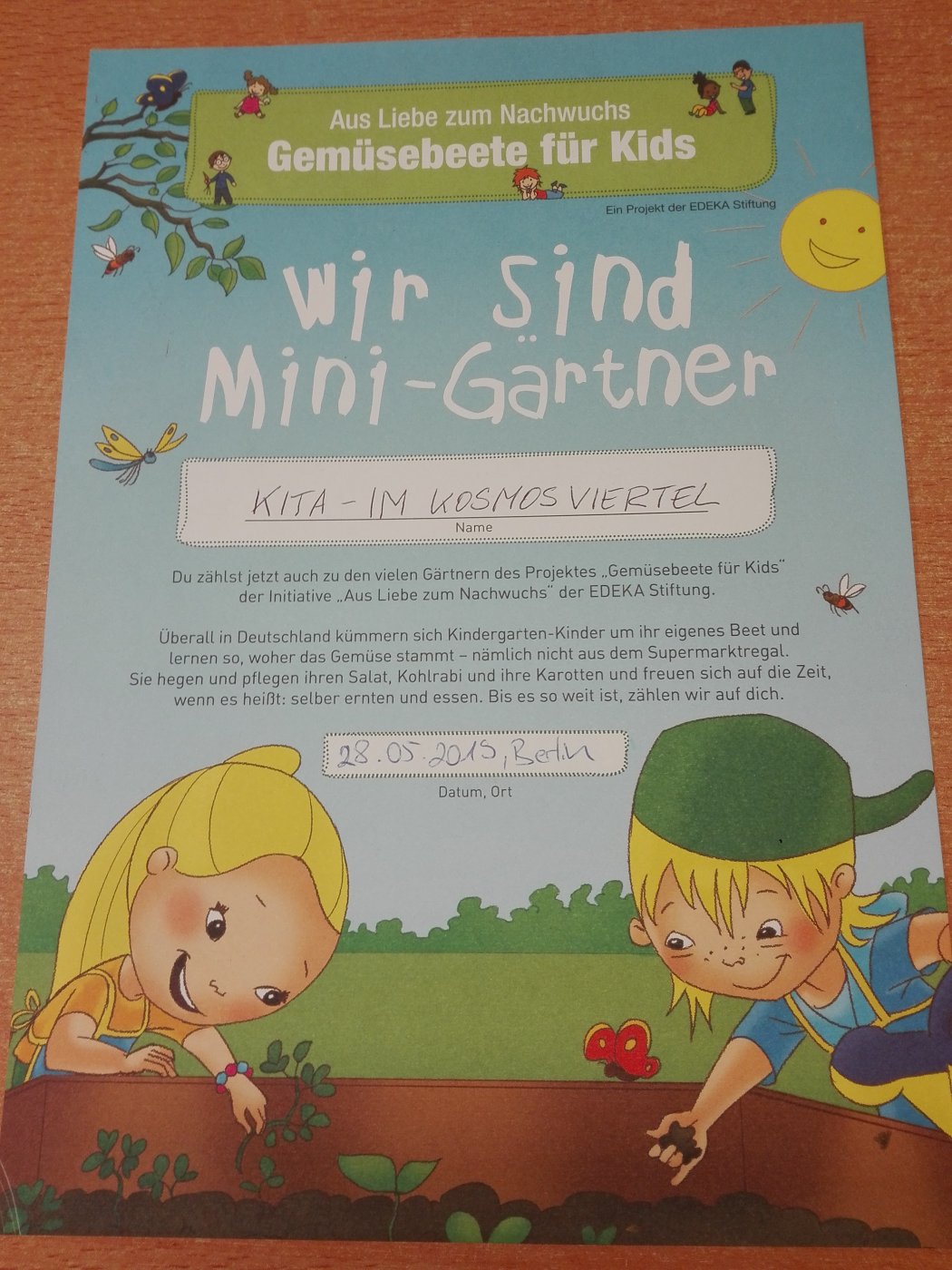 Wir sind erneut "MiniGärtner" geworden (Jugendwerk Aufbau Ost JAO gGmbH)
